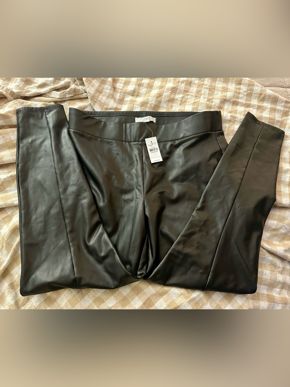 LOFT Faux Leather Leggings – Size Large – NWT